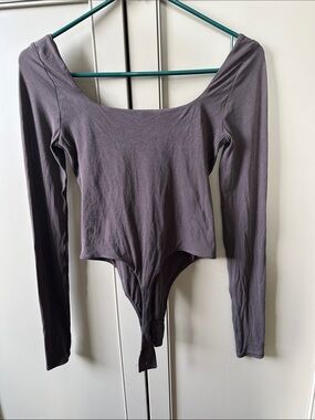 Lululemon Long Sleeve Scoop Neck Bodysuit - Brown